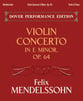 Violin Concerto in E Minor Op 64 Violin and Piano Reduction cover